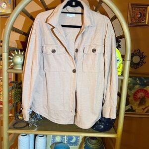 Blush Utility Jacket with Button Details